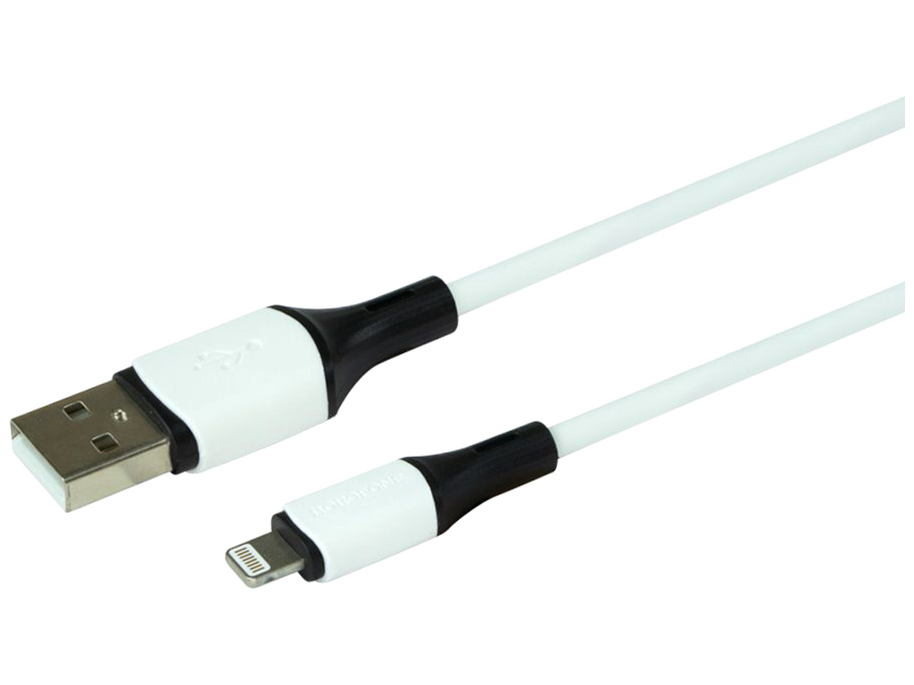 Кабель USB Borofone BX79 Silicone Lightning 2.4A Колір Бiлий