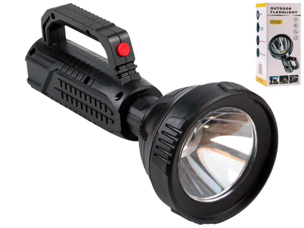 Поисковый Led фонарь BK-788, высокомощный светодиод, аккумулятор, Micro-USB зарядка, цвет черный