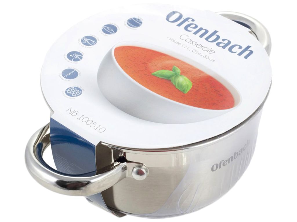 Каструля з кришкою Ofenbach нержавіюча сталь 1,1л
