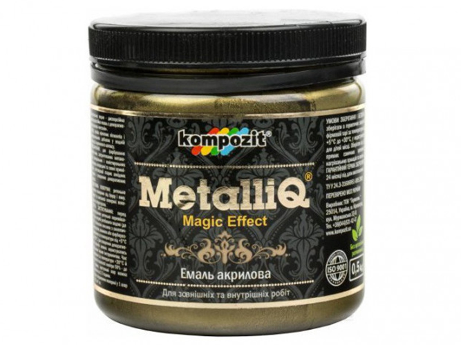 Эмаль акриловая MetalliQ "Римское золото" 0,5л