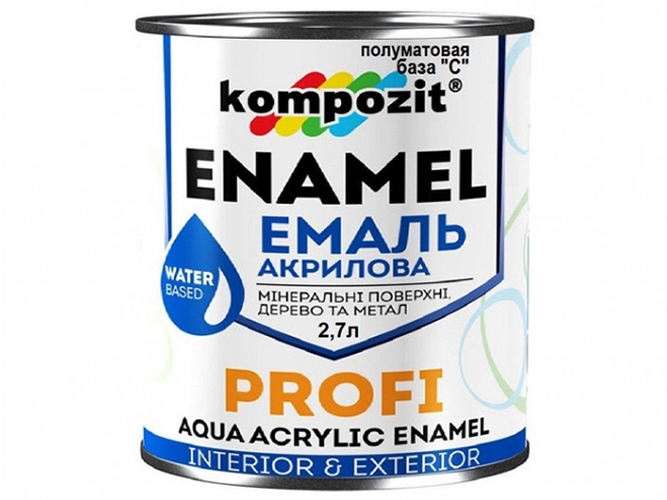 Эмаль акриловая PROFI База-С /шелк.-матовая/2,7л