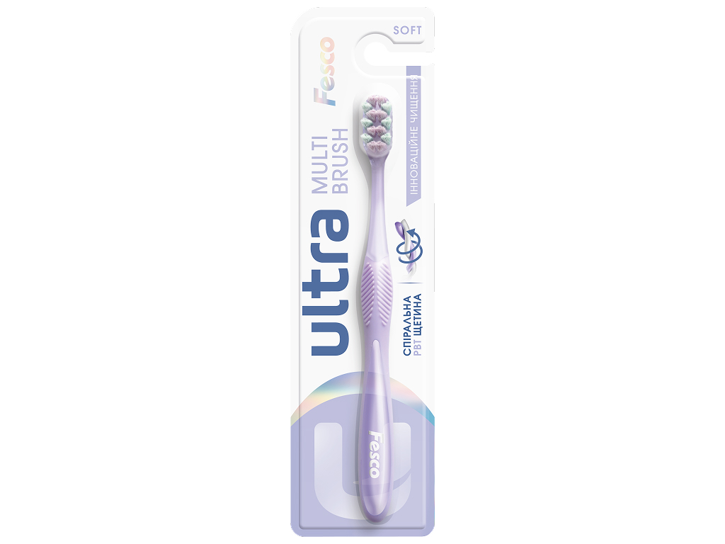 Зубная щетка Fesco Ultra Multibrush Soft фиолетовая.