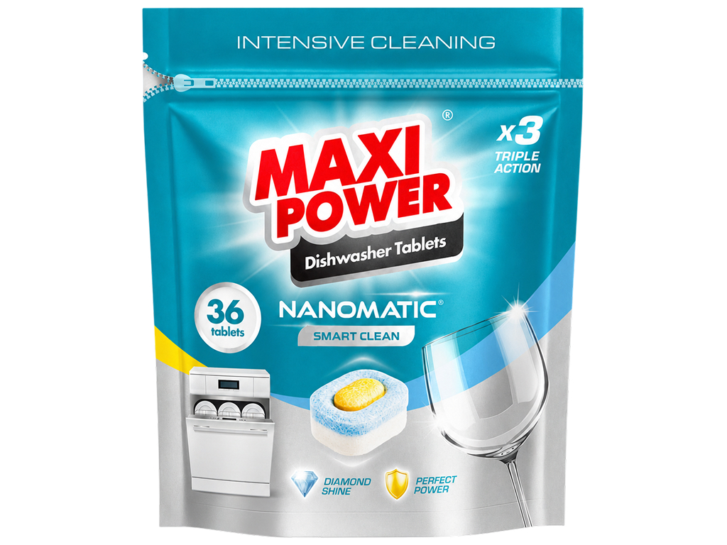 Таблетки Maxi Power Nanomatic для посудомоечных машин, 36шт