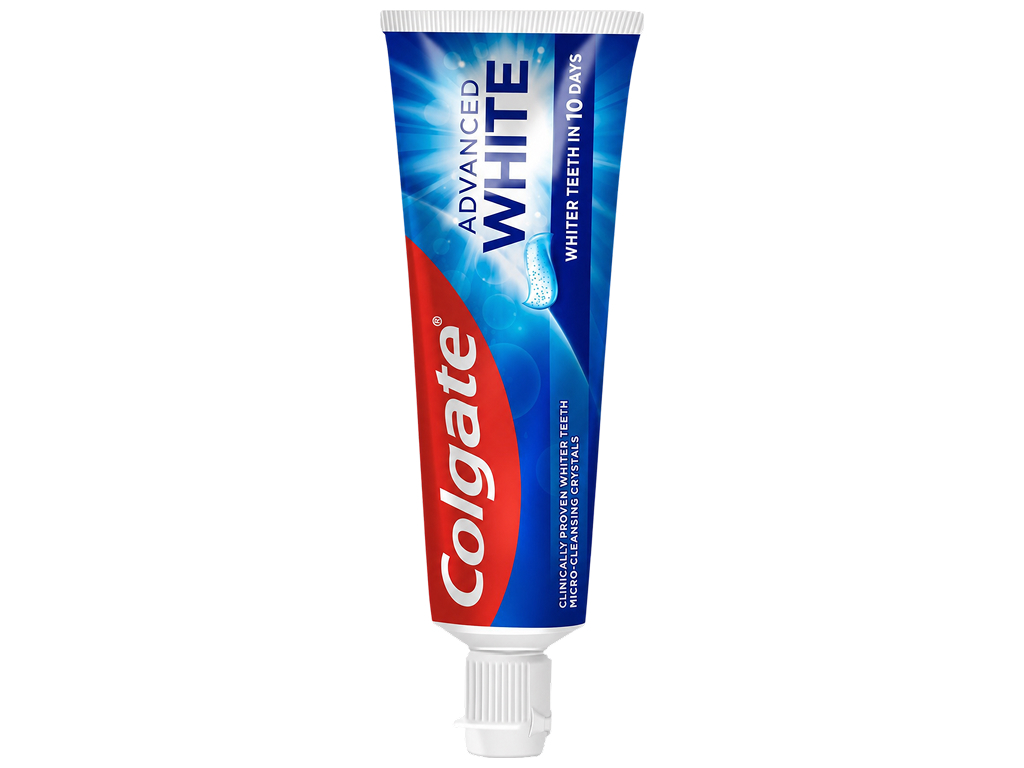 Зубна паста Colgate Advanced White, комплексне відбілювання, мікрокристали, 75 мл