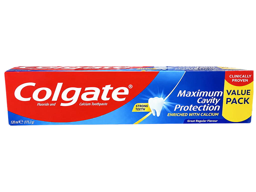 Зубна паста Colgate Максимальний захист від карієсу, кальцій і фтор, 120 мл