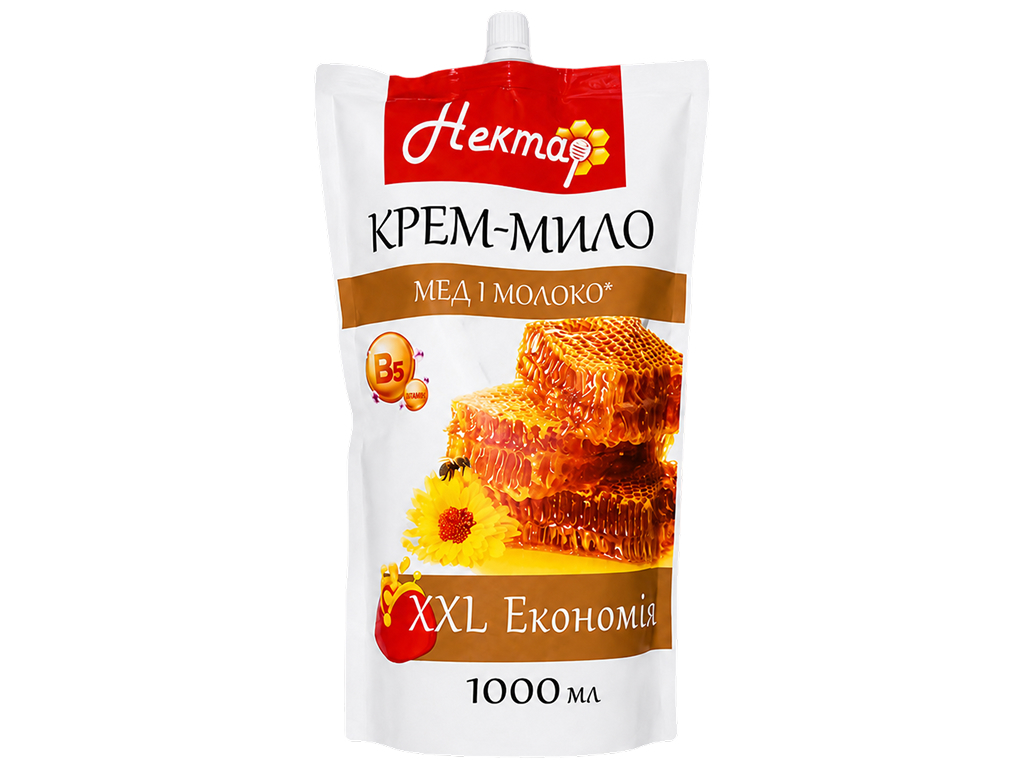 Крем-мыло Нектар, мед и молоко, 1л