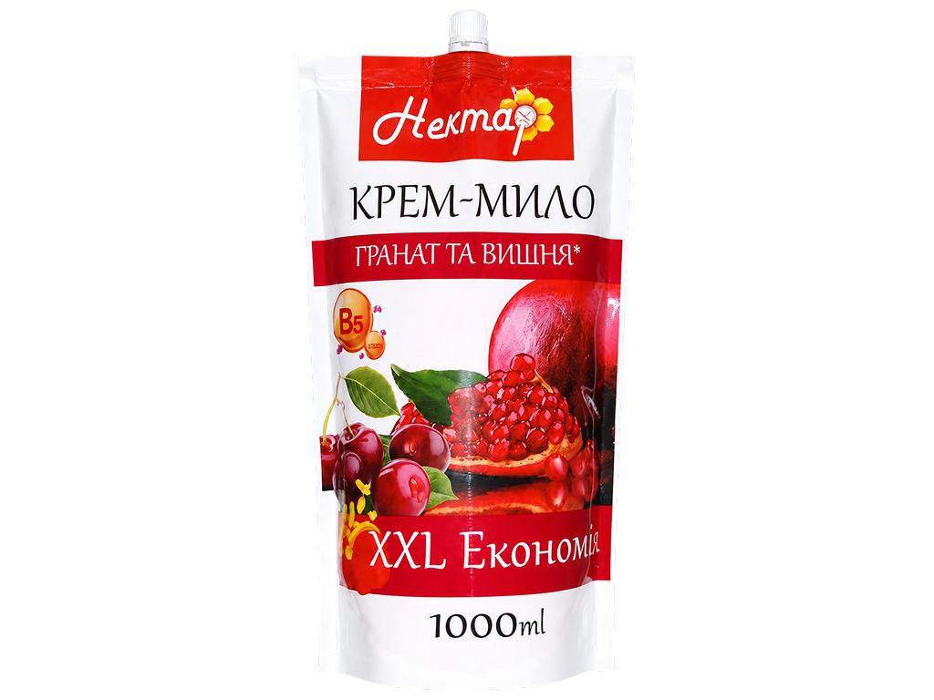 Крем-мыло Нектар, гранат и вишня, 1л