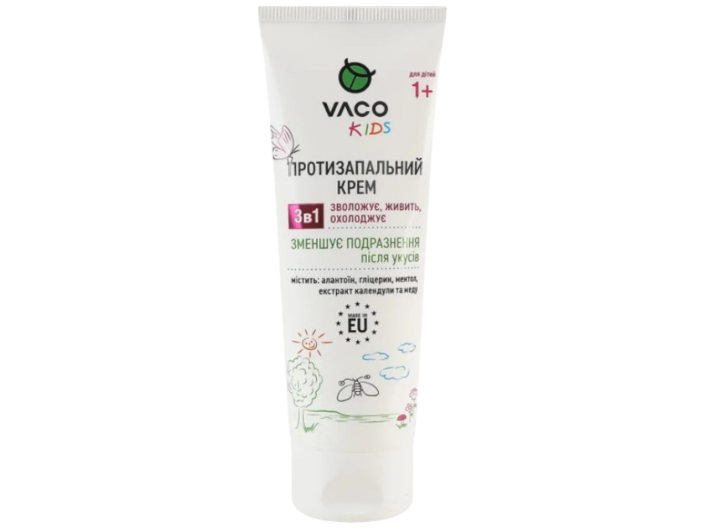 Крем детский Vaco Kids, после укусов насекомых, для детей от 1 года, 75мл