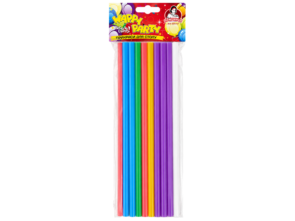 Соломка для напитков Помічниця Happy Party Фреш Maxi, 25 шт