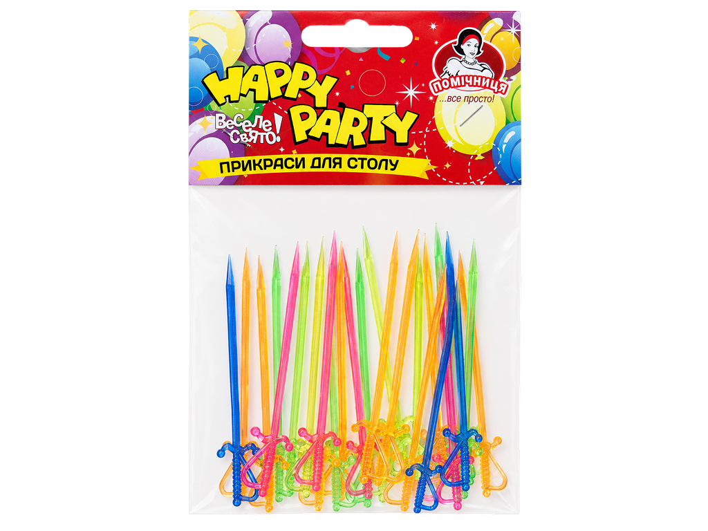 Шпажки для канапе Помічниця Happy Party Шпага, 25 шт