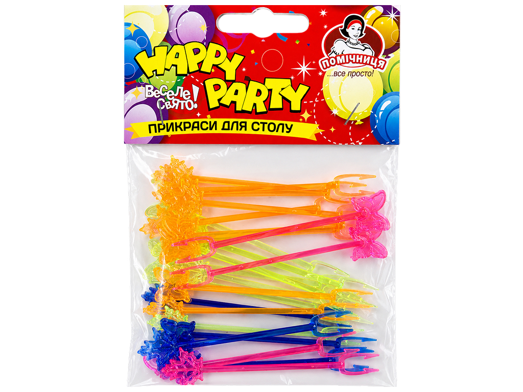 Шпажки для канапе Помічниця Happy Party Вилка-крюшон, 25 шт