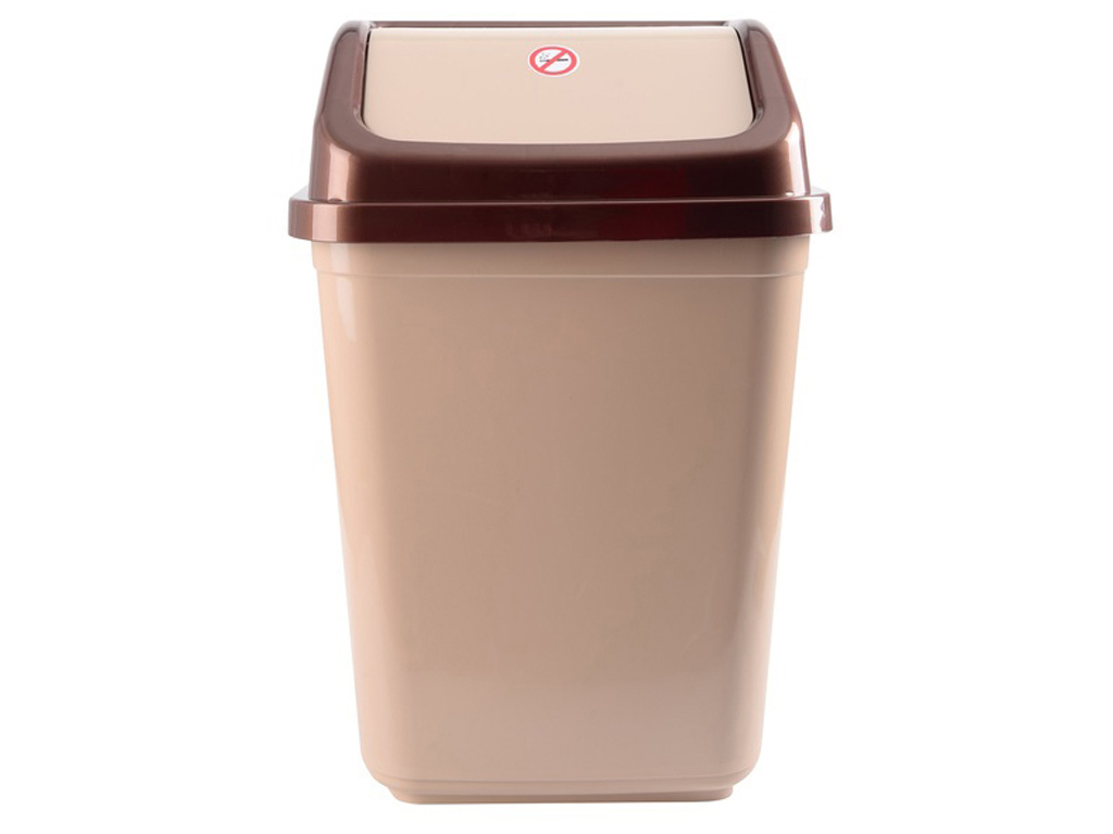 Контейнер для мусора Violet house brown - cappuchino с крышкой, 20л 8690069245805
