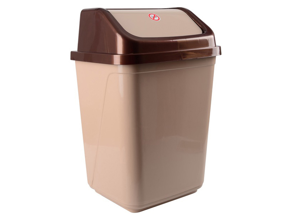 Контейнер для мусора Violet house brown - cappuchino с крышкой, 20л 8690069245805