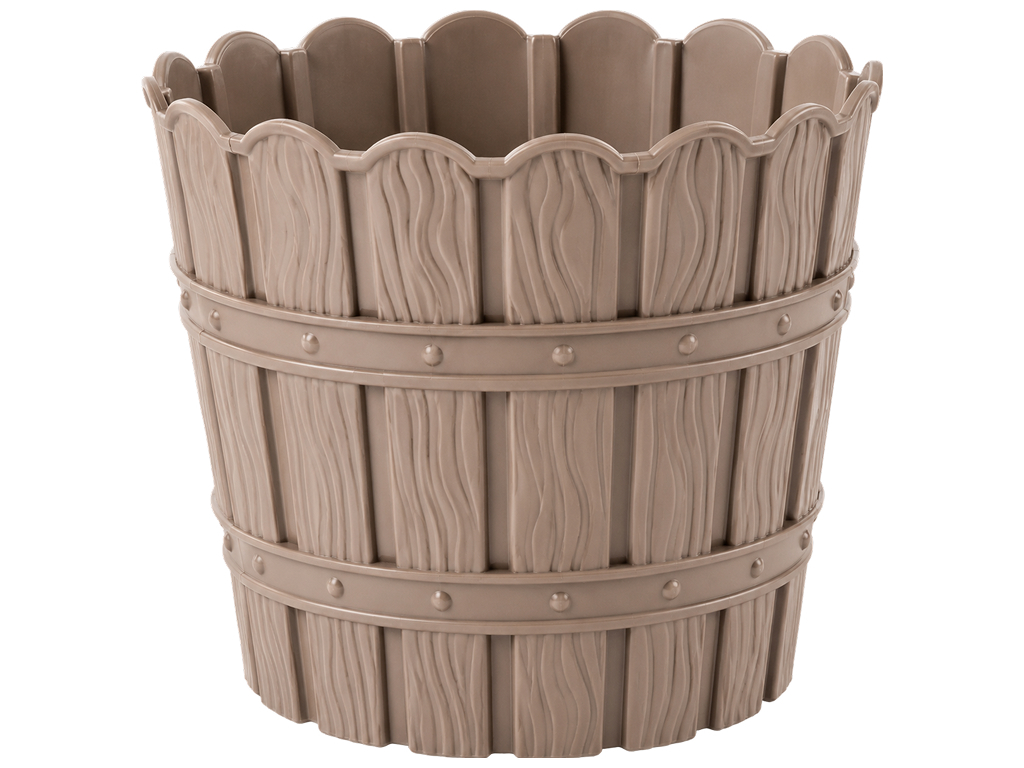Горщик для квітів Violet House Bamboo Cream, з дренажем, кремовий, 7 л