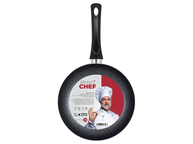 Сковорода Bravo Chef алюминий штамп, 24см, 6900067208507