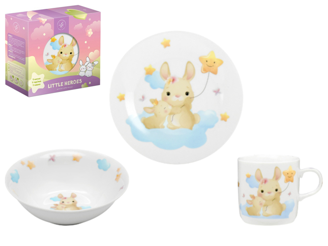 Набор посуды детской Limited Edition Bunny (упаковка 3 предмети) 6900068858145