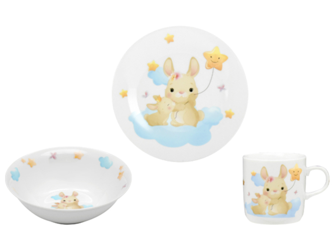 Набор посуды детской Limited Edition Bunny (упаковка 3 предмети) 6900068858145