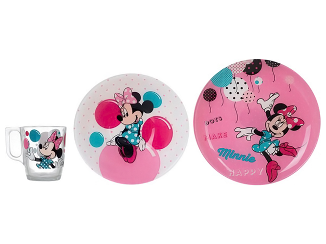 Набір дитячого посуду Luminarc Disney Party Minnie (ціна за набір 3 предмети) 53748