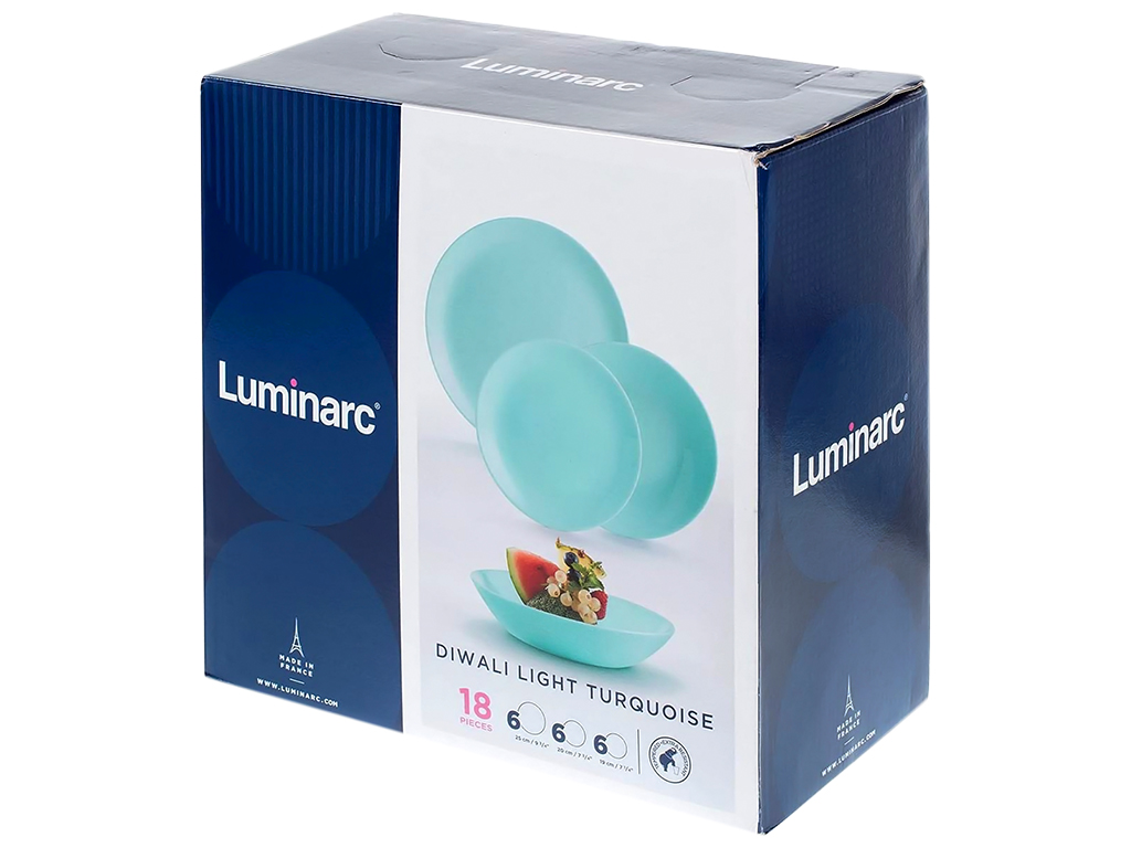 Сервіз столовий Luminarc Diwali Light Turquoise 18 предметів 37066