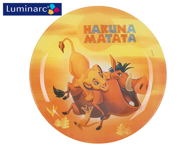 Набор посуды детской стеклянной Luminarc "Disney Lion King" 3 пред. (тарелка, салатник, чашка) 03297