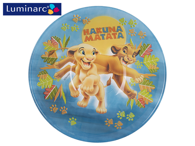 Набор посуды детской стеклянной Luminarc "Disney Lion King" 3 пред. (тарелка, салатник, чашка) 03297