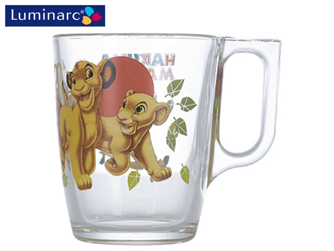 Набор посуды детской стеклянной Luminarc "Disney Lion King" 3 пред. (тарелка, салатник, чашка) 03297