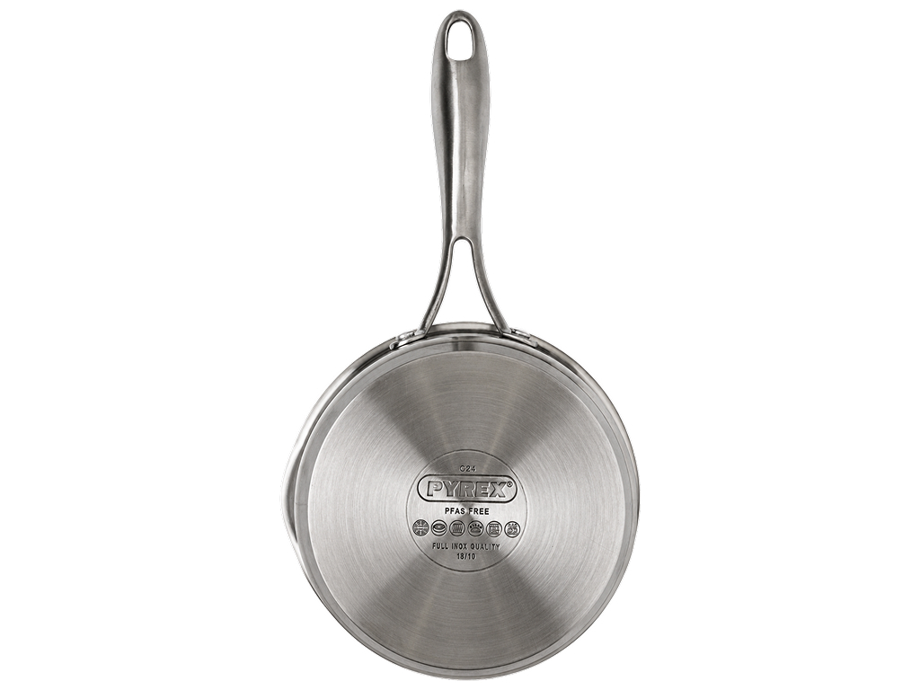 Ковш Pyrex Infinity, из нержавеющей стали, с крышкой, 18 см, 1,5 л