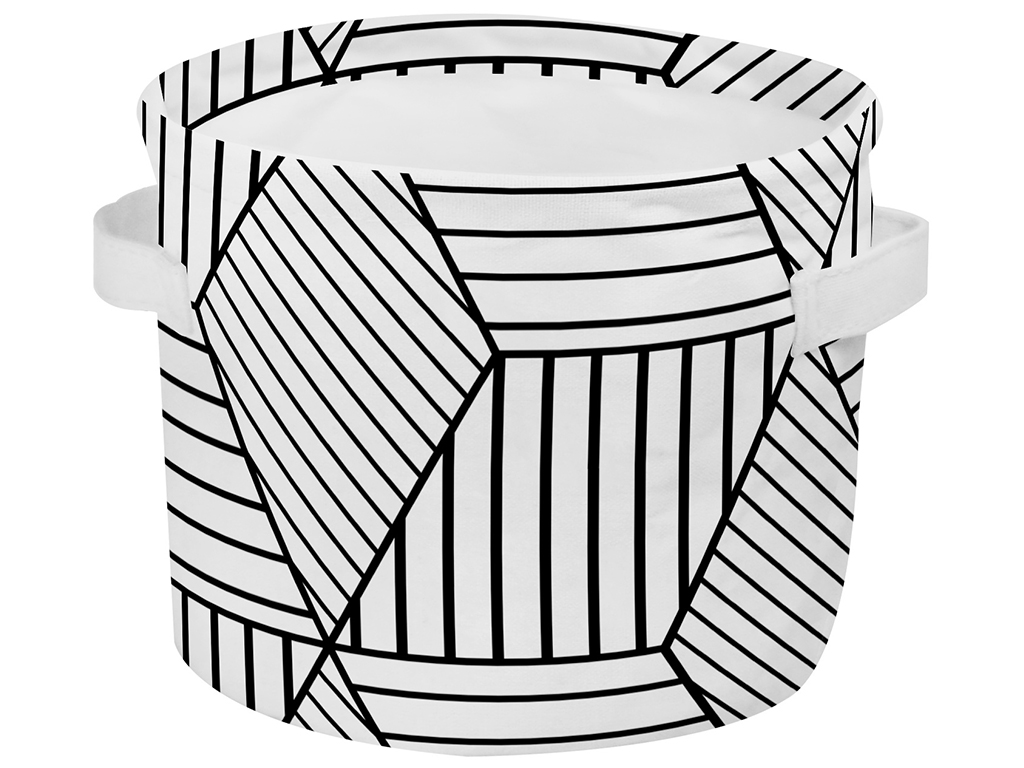 Кошик круглий з тканинною обробкою Idea Home Geometry, 16x16см