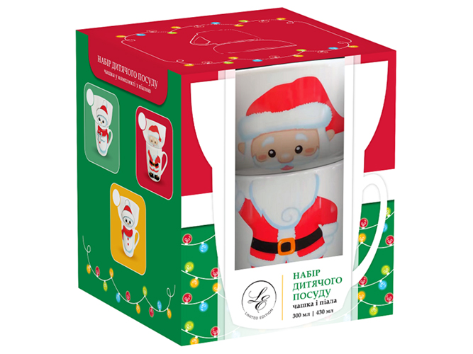 Набор посуды детской Limited Edition Santa (цена за упаковку 2 предмета) 6900068766273