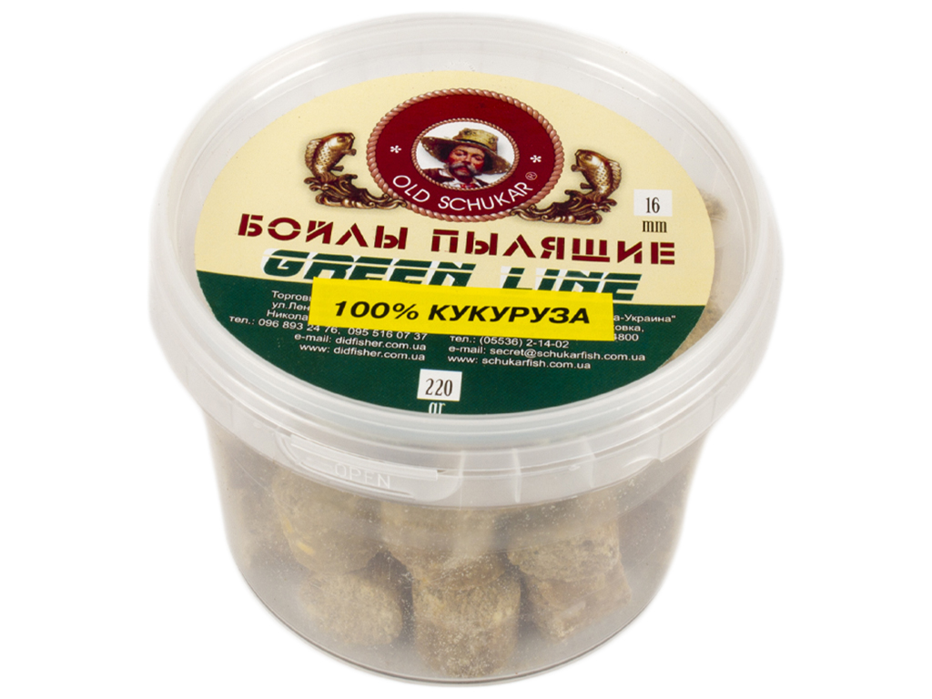 Бойли пилкові "Дід Щукар" кукурудза 16мм 220гр