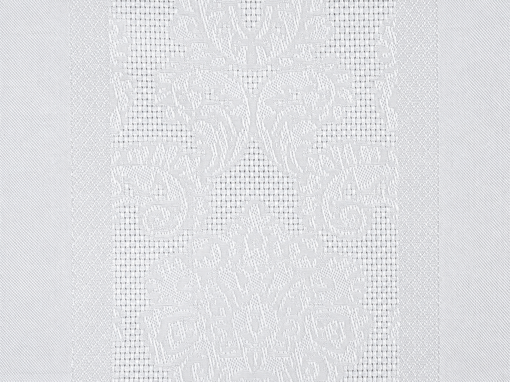 Скатерть водоотталкивающая белая, полиэстер, декоративная вставка, 150×220 см
