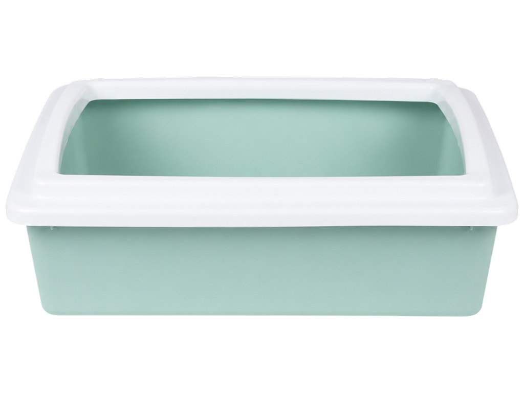 Лоток-туалет для кішок з совком, пластик, 39×30×13см, 2 кольори, (ціна за 1шт)