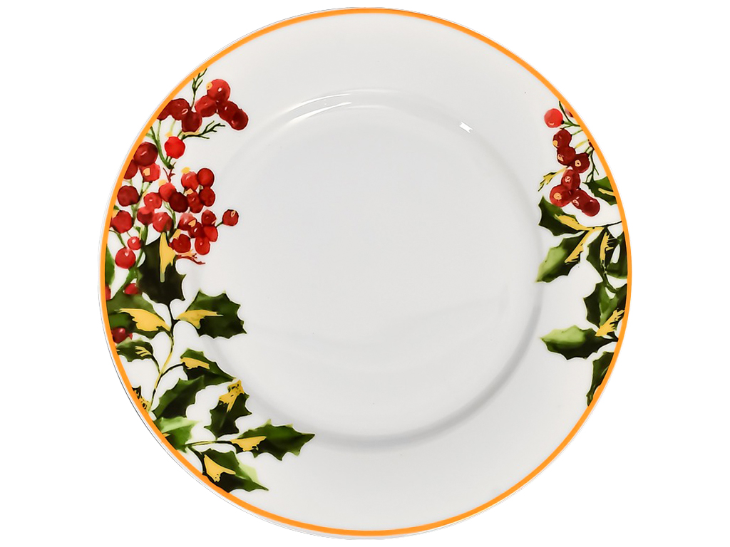 Набор тарелок Christmas winterberries 8", 20,5см (цена за набор 4шт)