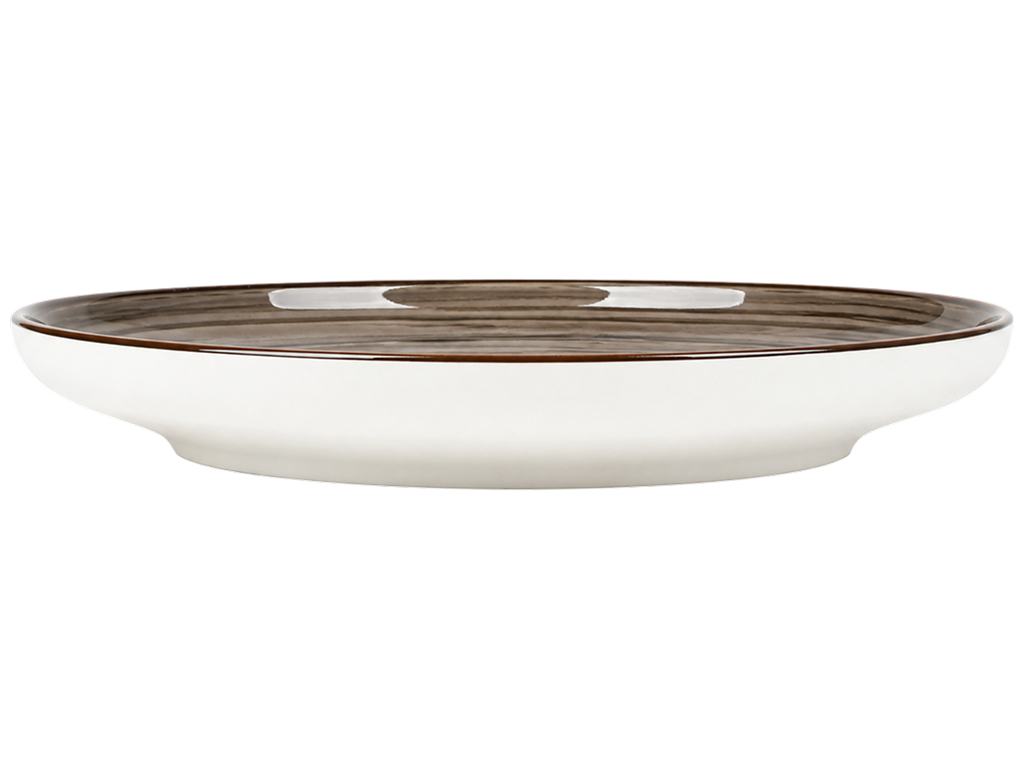 Тарелка фарфоровая Sable, круглая с концентрическим декором, 25,4 см
