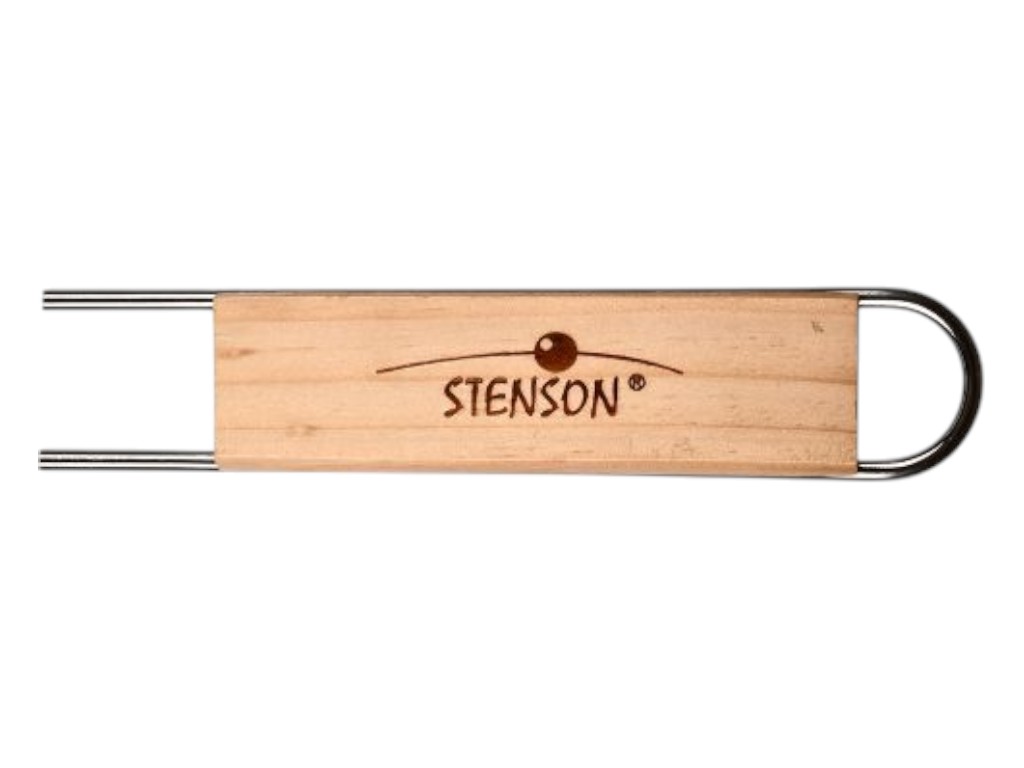 Грати-гриль Stenson для риби, робоча частина 42×14×3 см, загальна довжина 72 см, з дерев'яною ручкою