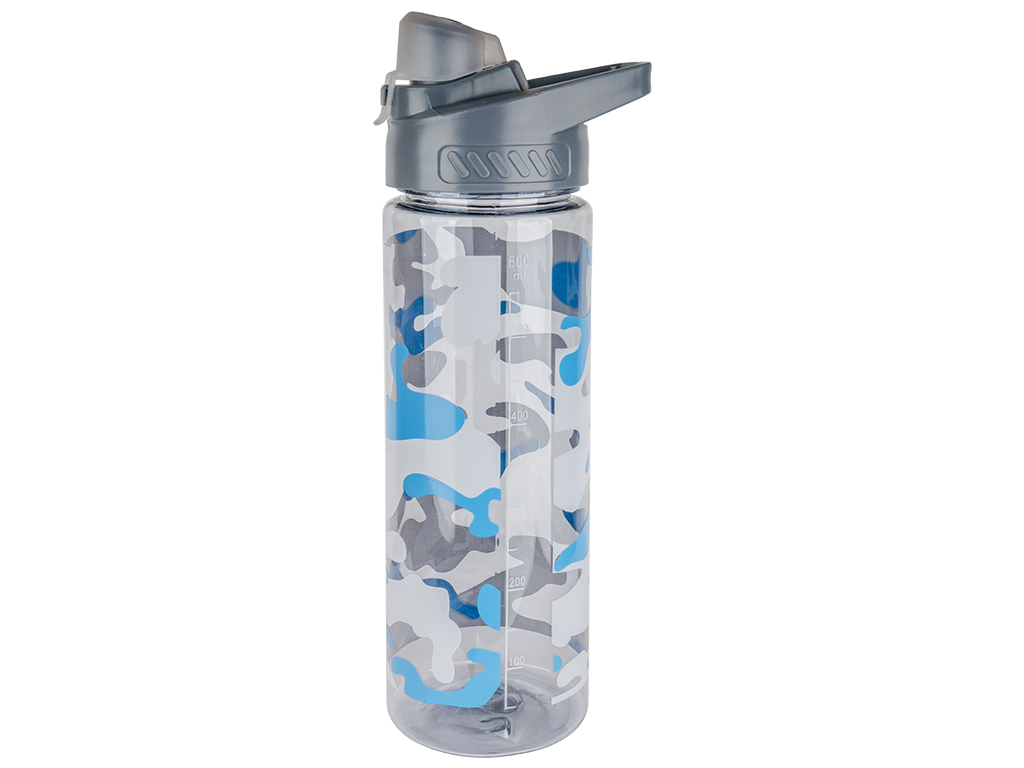 Бутылка-поилка спортивная Camouflage transparent 10х7,5х25см 700мл