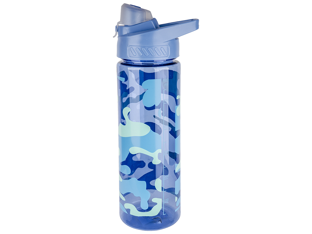 Бутылка-поилка спортивная Camouflage transparent 10х7,5х25см 700мл