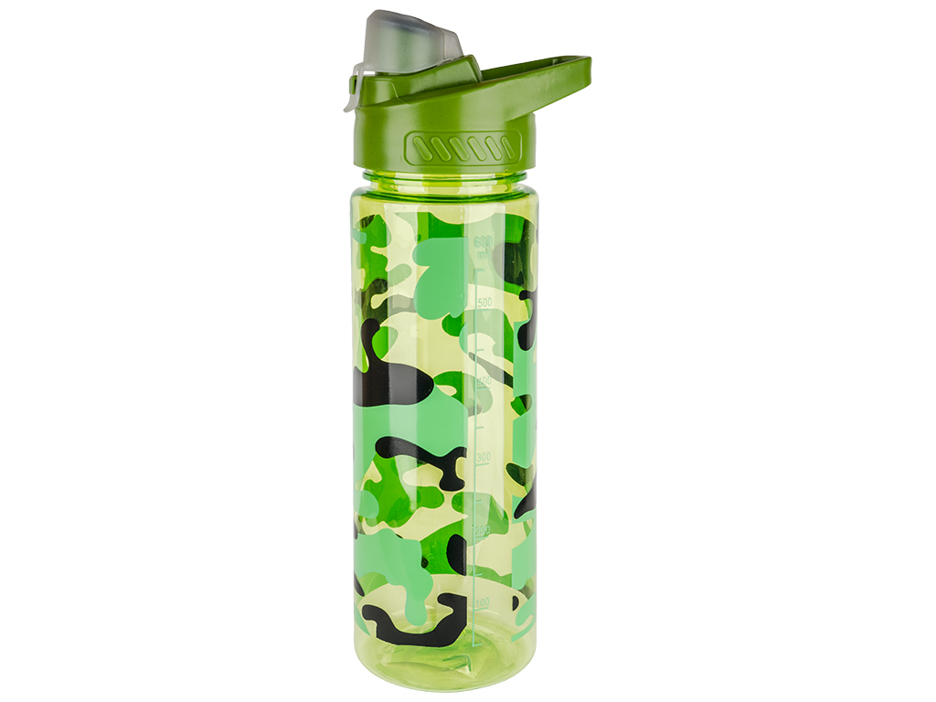 Бутылка-поилка спортивная Camouflage transparent 10х7,5х25см 700мл
