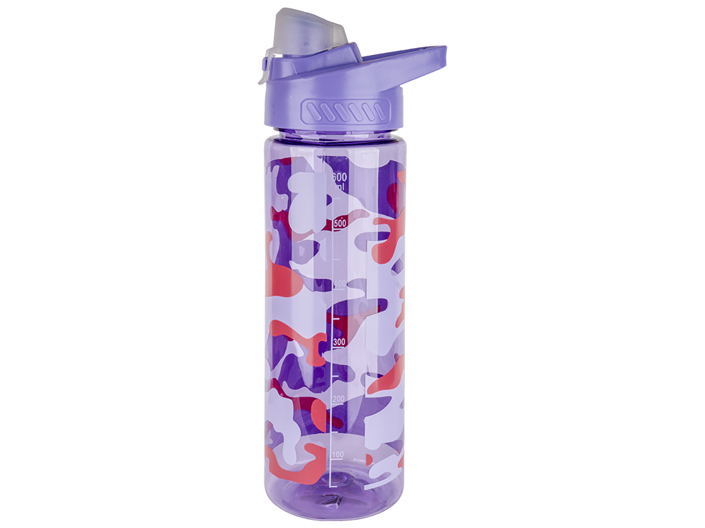 Бутылка-поилка спортивная Camouflage transparent 10х7,5х25см 700мл
