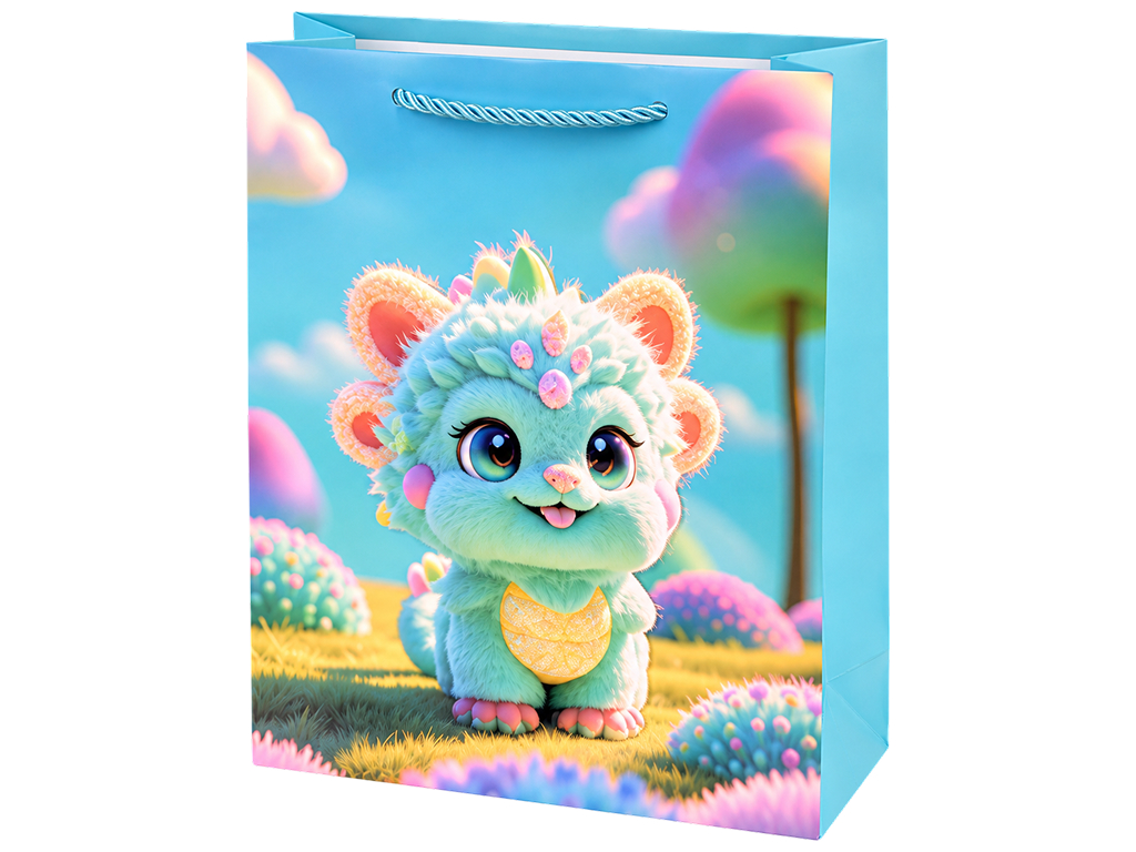 Пакет подарунковий паперовий Fairytale animals 3D, розмір L, 40×30×12 см, 4 дизайни (ціна за 1шт)
