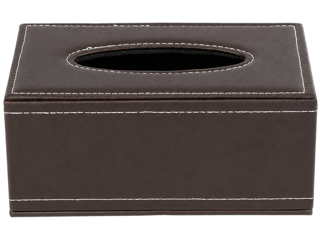 Диспенсер для салфеток Black, дерево, PU, прямоугольный, 12×20×9 см