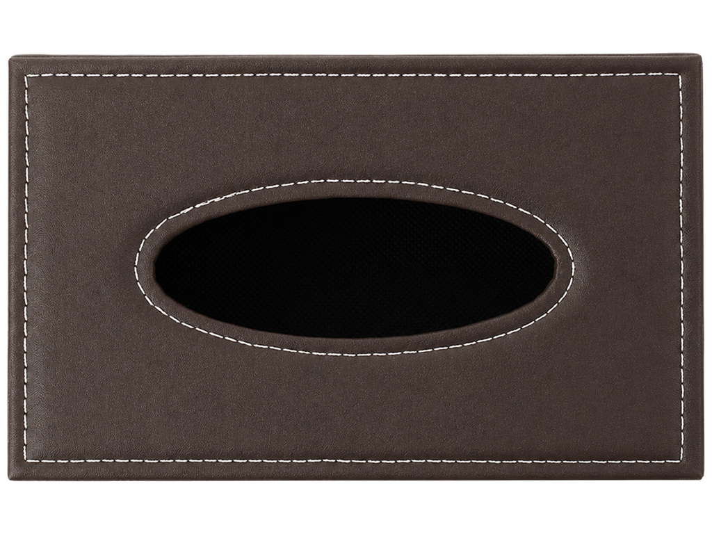 Диспенсер для салфеток Black, дерево, PU, прямоугольный, 12×20×9 см