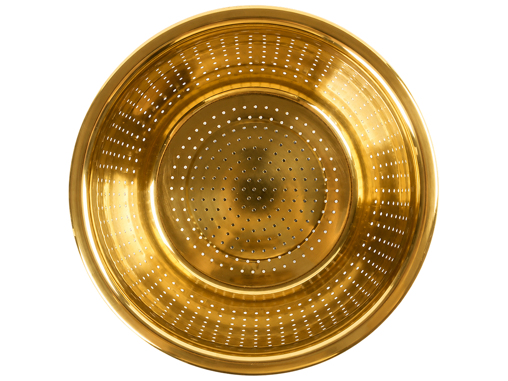Друшляк кухонний Gold, нержавіюча сталь, золотистий, 34 см