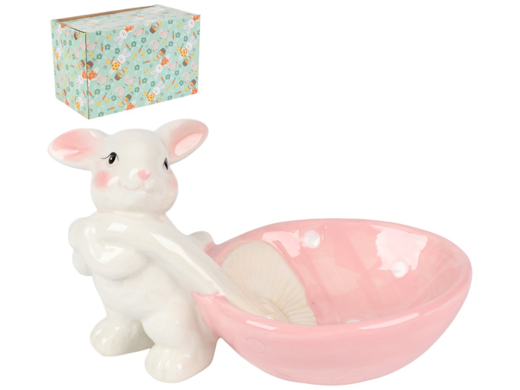 Конфетница-кашпо пасхальная Easter, керамика, 22х14см, цвет розовый