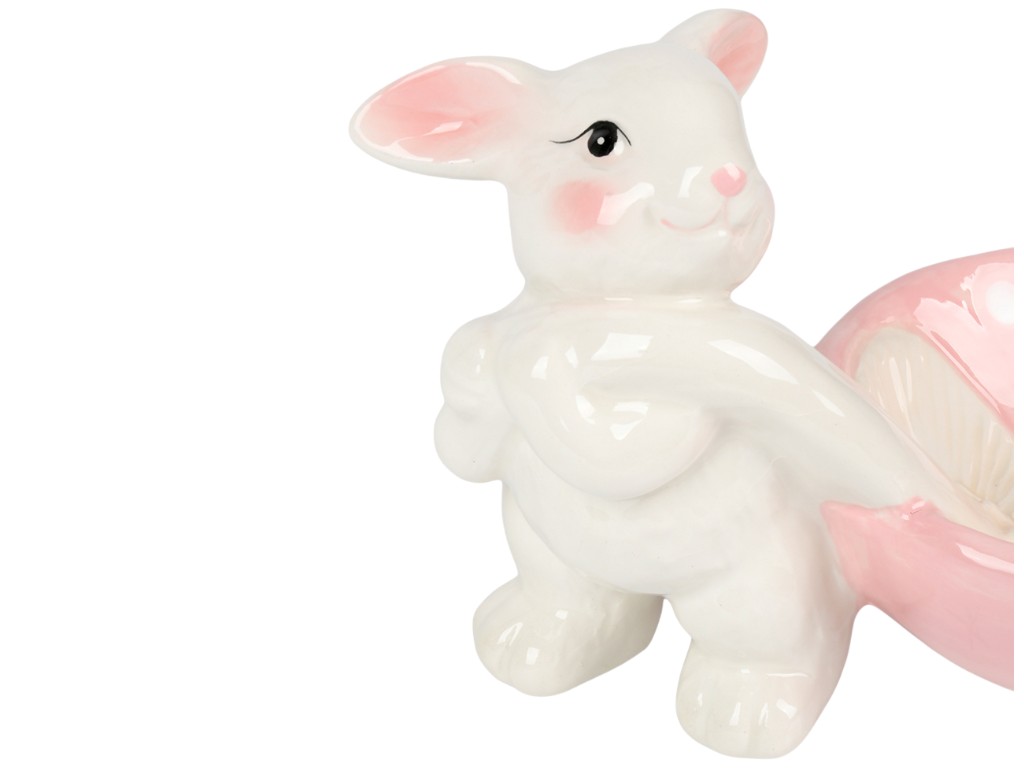 Конфетница-кашпо пасхальная Easter, керамика, 22х14см, цвет розовый