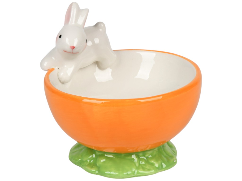 Конфетница пасхальная Carrot, керамика, 11,5х11см, цвет оранжевый