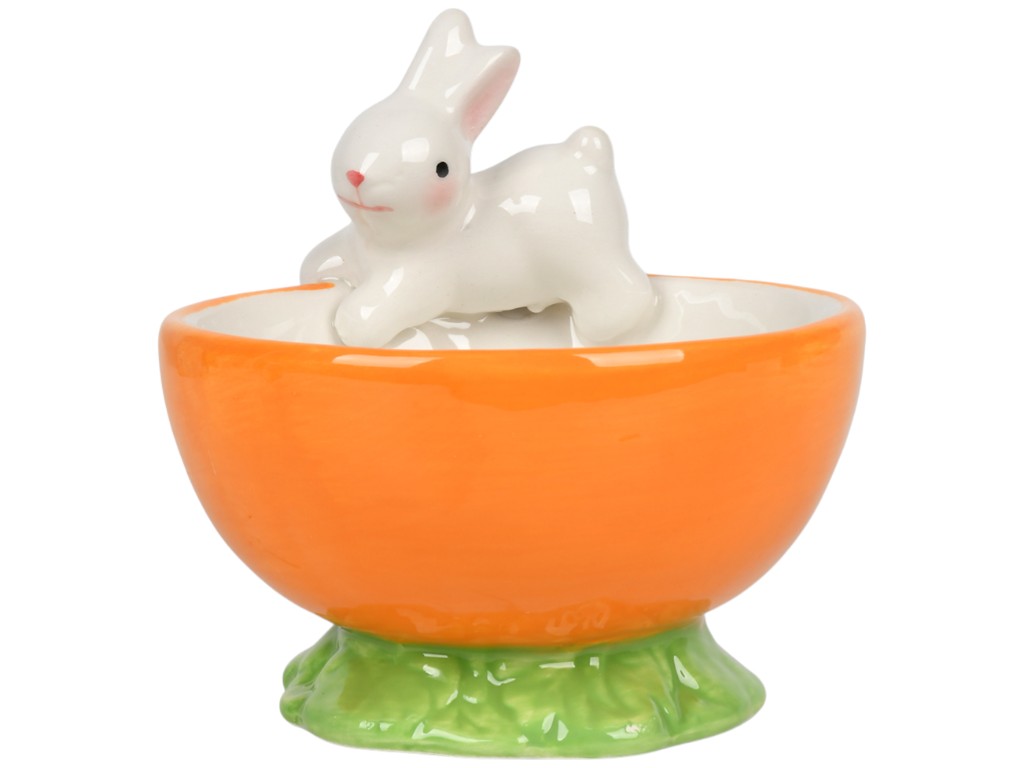 Конфетница пасхальная Carrot, керамика, 11,5х11см, цвет оранжевый