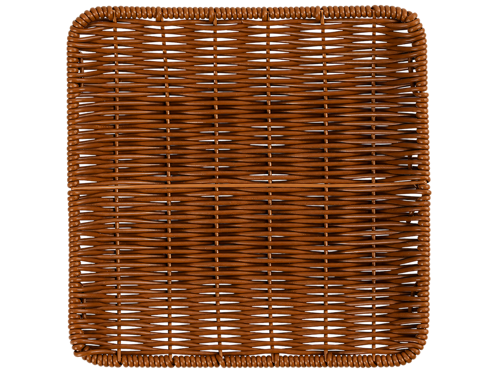 Корзина плетеная Willow Charm, полиротанг, квадратная форма, 21×21 см