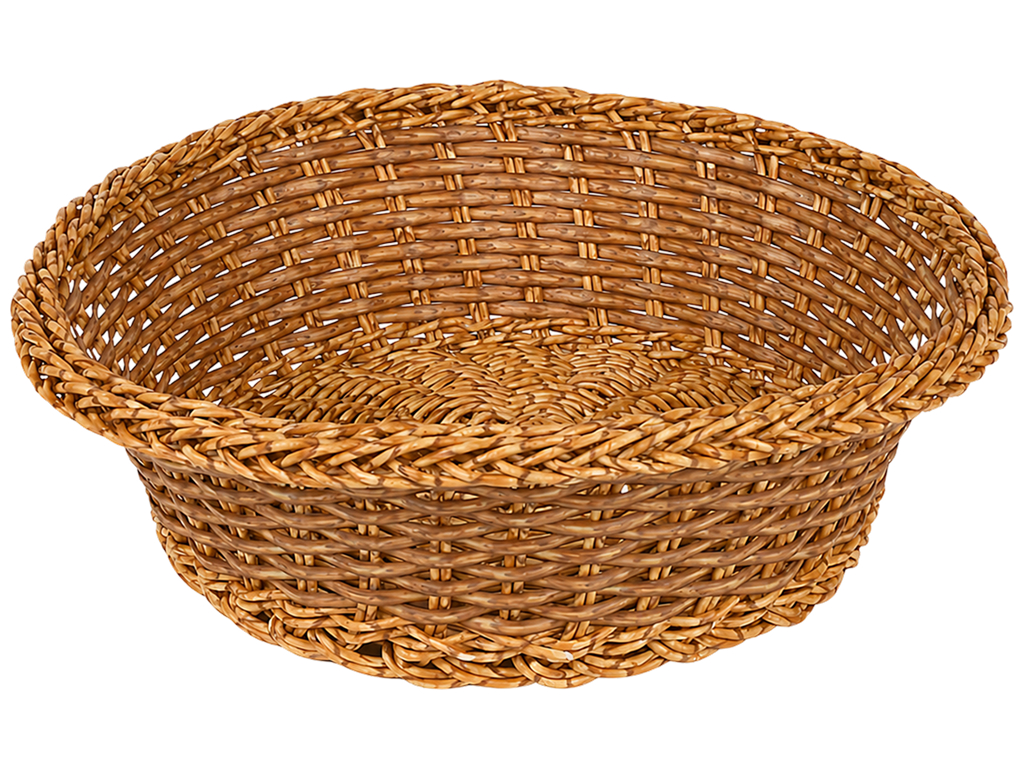 Корзина плетеная Country style, полиротанг, круглая, 27 см