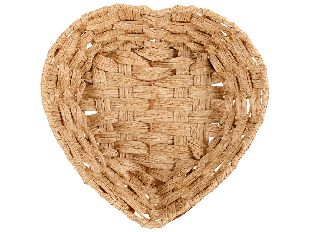 Корзина плетеная Woven Grace, полиротанг, в форме сердца, 28 см